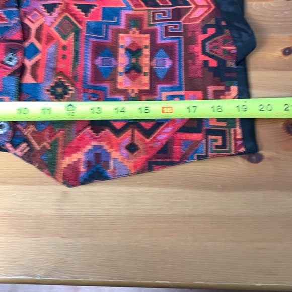 Deborah Murray Vintage  Aztec Theme Vest, Back Tie, Size Med Excellent Condition - Picture 8 of 11